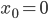 x_0=0