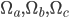 \Omega_a , \Omega_b , \Omega_c
