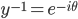 y^{-1}=e^{-i\theta}